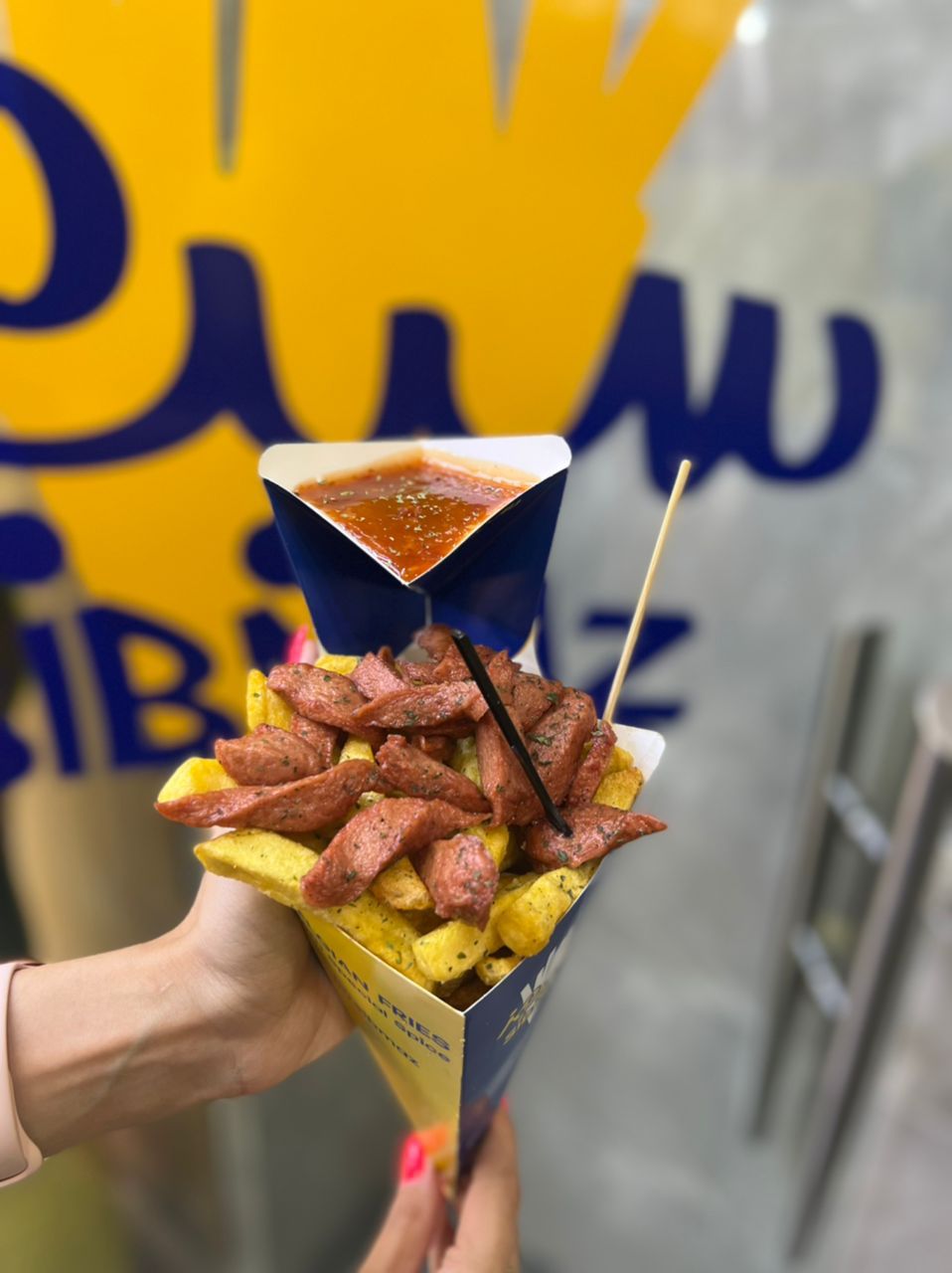 سیب زمینی با سوسیس قیفی جا سس دار